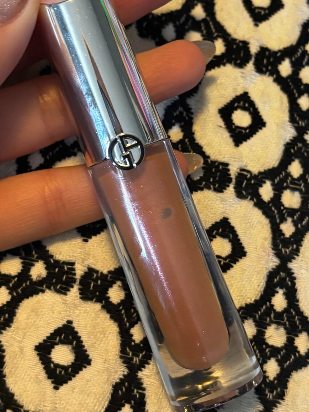 Armani Beauty Prisma Glass Hydrating Lip Gloss with Squalane in 07 Nude Glow